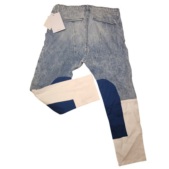 SR vs Sandrine Rose Free People Jeans NEW Womens Color Block Patch Size 28 (701) - Picture 3 of 9